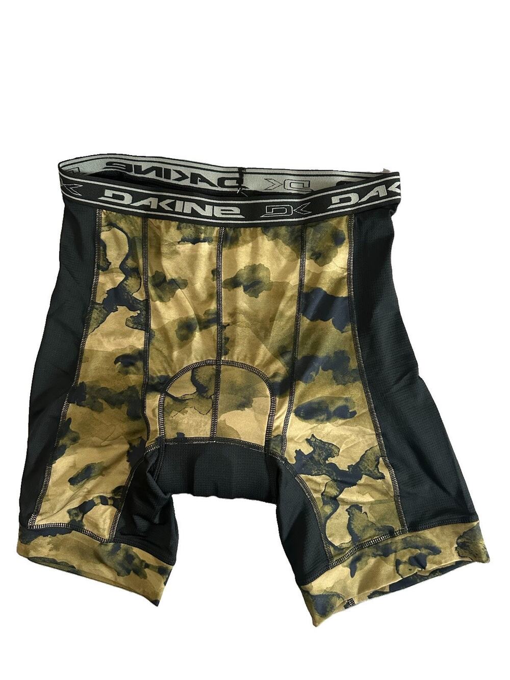 Men’s Size XL DAKINE Comp Water Camo Green Padded Liner Shorts Cycling NWT